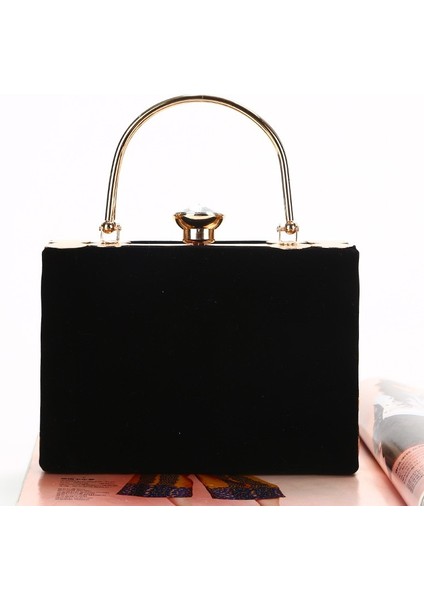 Siyah3 Tarzı Zarif Kadife Sert Yüzey Kadın Akşam Çantaları Dikdörtgen Kutu Çanta Çanta Siyah Kırmızı Moda Parti Manşonları Bayanlar Bolsa Feminina (Yurt Dışından) modelleri