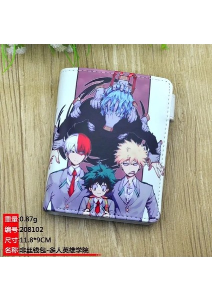My Hero Academia -3 Stili Anime Violet Evergarden Sentetik Deri Cüzdan Kart Sahibinin Kısa Bozuk Para Cüzdanı (Yurt Dışından)