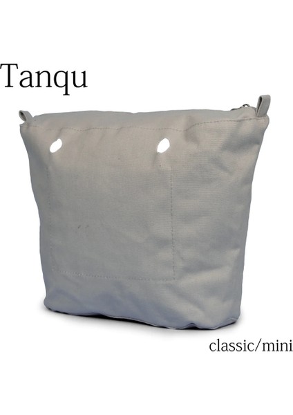 White Mini Style Tanqu New Waterproof Inner Bag Organizer Insert Zipper Pocket For Classic Mini Obag Canvas Material For O Bag (Yurt Dışından)
