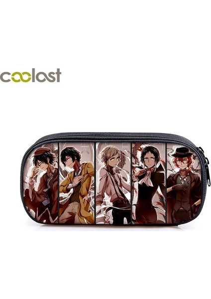 DQBBBUNGOSTRAY35 Stili Anime Bungou Sokak Köpekleri Kozmetik Kılıfları Erkek Kız Karikatür Kalemlik Okul Çantası Dazai Osamu Chuya Nakahara Bungo Sokak Köpek Çantası (Yurt Dışından)