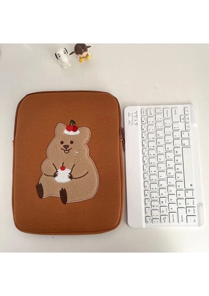 Beyaz Stil Profesyonel 9.7 10.8 11 Inç Bisküvi Ayı Tablet Kılıf Mac Ipad Pro Pro Inç Kore Ins Koala Laptop Kol Çantası (Yurt Dışından) modelleri
