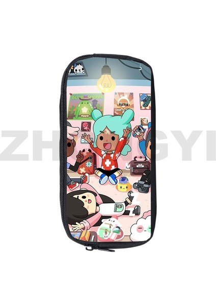 Toca3 Stili Toca Boca Yaşam Dünya Oyunu Kalem Kutusu Anime Makyaj Kutusu Okul Malzemeleri Kırtasiye Depolama 3D Baskı Kılıfı Çanta Kozmetik Kılıfları (Yurt Dışından)