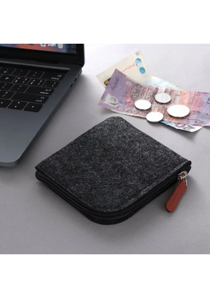Yün Keçe Çanta Stili Kadın Kısa Cüzdan Lüks Mini Bozuk Para Cüzdanı Kadın Çanta Mektup Cüzdan Çok Kartlı Kart Sahibinin Küçük Cüzdan Bozuk Para Cüzdanı El Çantası (Yurt Dışından)