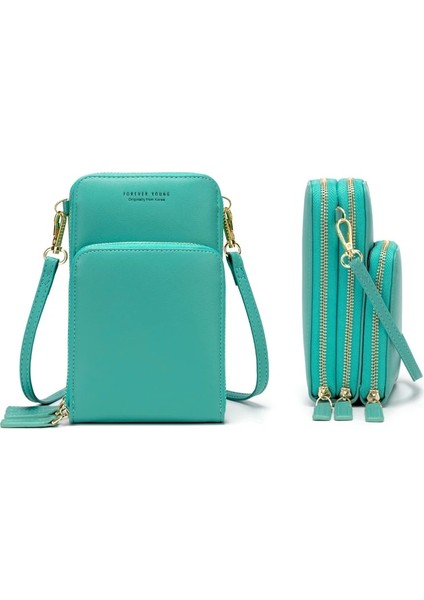 C-Açık Yeşil Stil Renkli Cep Telefonu Çantası Moda Günlük Kullanım Kart Sahibinin Kadınlar Için Küçük Yaz Omuz Çantası (Yurt Dışından)