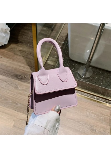 A-2 Tarzı Lüks Tasarımcı Mini Çanta Kadınlar Kızlar Için Düz Renk Küçük Kare Crossbody Çanta Akşam Partisi El Çantası Çanta Kadın Deri (Yurt Dışından) fiyatları