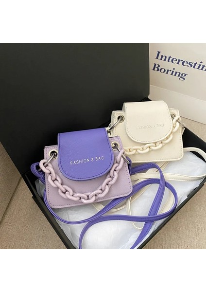 Mor Turuncu Tarzı Kadınlar Için Küçük Pu Deri Crossbody Omuz Çantaları Lady Seyahat Messenger Zincir Kare Çanta Çanta Lüks Tasarım Mini Çantalar (Yurt Dışından) modelleri