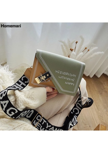 A-2 Tarzı Mektup Geniş Askılı Crossbody Çanta Moda Rahat Kare Çantalar Crossbody Tasarım Messenger Çanta Kadın Omuz Çantası Telefon Çanta 2021 (Yurt Dışından)