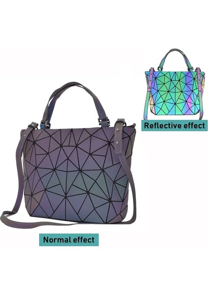Siyah Aydınlık Tarzı Lüks Kadın Omuz Çantaları Kadın Geometrik Aydınlık Çanta Çanta Tasarımcısı Tote Holografik Çanta Bayan Messenger Çanta Wome (Yurt Dışından)