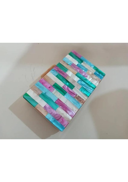 Ordu Yeşili Tarzı 18 cm Renkli Çizgili Birçok Inci Renk Akrilik Toka Kadın Omuz Kılıf Çanta Kadın Flap Akşam Çanta Cüzdan Parti Evneing Çanta (Yurt Dışından) indirimleri