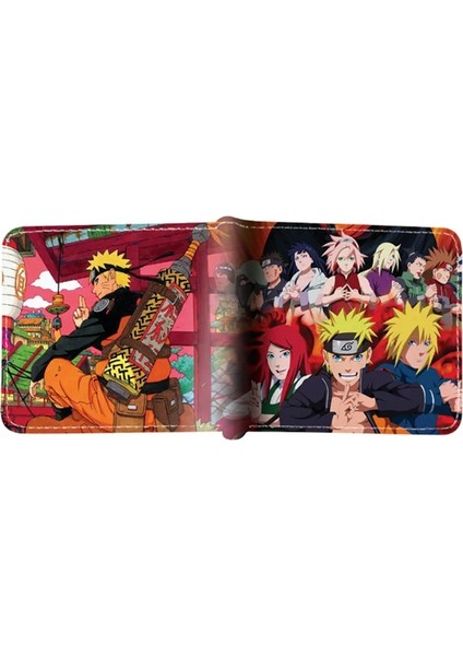 XQHY210601 06 Stili Japon Anime Karikatür Kakashi Sasuke Siyah Yaprak Köyü Konoha Ninja Cüzdan Sikke Cebi ile Kısa Çanta Kart Sahibinin (Yurt Dışından) fırsatları