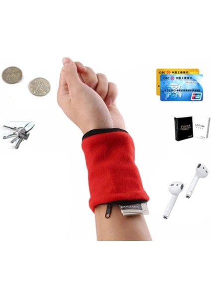 Mavi Stil Mini Erkek Kadın Bilek Cüzdan Kılıf Band Fitness Spor Fermuar Bileklik Koşu Spor Salonu Bisiklete Binme Güvenli Bozuk Para Cüzdanı Pamuk Bilek Çantası (Yurt Dışından) indirimleri