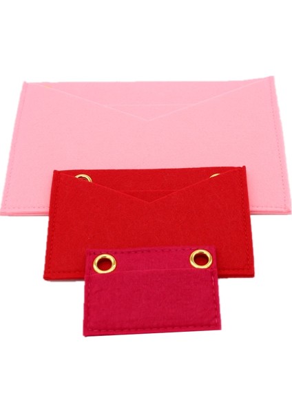 Zincir Stili ile Ayarla Keçe Organizatör Çanta Kirigami 3'lü Altın Zincirli Çapraz Askılı Çanta Kirigami Pochette Zarf Çanta Ekleme Düzenleyici (Yurt Dışından) fırsatları