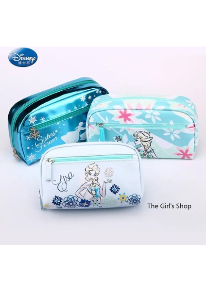 Beyaz Stil Disney'in Yeni Prenses Elsa Moda Kadın Kozmetik Çantası Büyük Kapasiteli Yüksek Li Lüks Seyahat Kadın Kozmetik Saklama Çantası (Yurt Dışından) modelleri