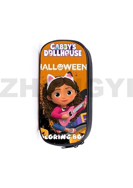 Kensen Shop GABBY31 Stili Gabbys Dollhouse Kozmetik Kutusu Kalem Kutusu 3D Anime Gabby Bebek Evi Okul Malzemeleri Kırtasiye Gençler Makyaj Çanta Düzenleyici (Yurt Dışından)