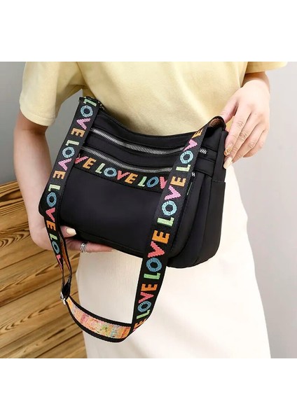 Kırmızı Stil Rahat Su Geçirmez Naylon Crossbody Çanta Kadın Kanvas Crossbody Anne Çantası Omuz Askılı Çanta Oxford Kumaş Seyahat Kadın Çantaları (Yurt Dışından) fiyatları