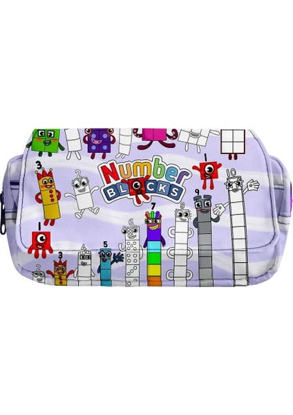 No.14 Tarzı 3D Oyun Numberblocks Kalem Kutusu Numarası Blokları Öğrenciler Çocuk Erkek Kız Oxford Su Geçirmez Karikatür Anime Çift Saklama Çantası (Yurt Dışından) fırsatları