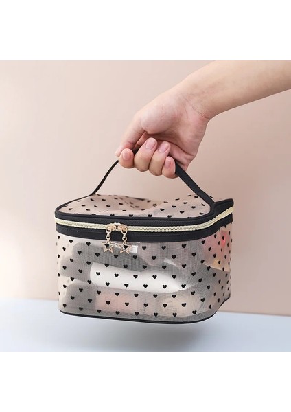20X15CM Tarzı 1 Adet Moda Şeffaf Makyaj Çantaları Örgü Kadın Kozmetik Çantası Düzenleyici Şeffaf Seyahat Makyaj Yıkama Çantası Güzellik Durumda Tuvalet Seti (Yurt Dışından) modelleri