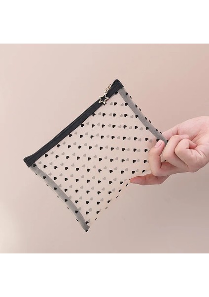 20X15CM Tarzı 1 Adet Moda Şeffaf Makyaj Çantaları Örgü Kadın Kozmetik Çantası Düzenleyici Şeffaf Seyahat Makyaj Yıkama Çantası Güzellik Durumda Tuvalet Seti (Yurt Dışından) indirimleri