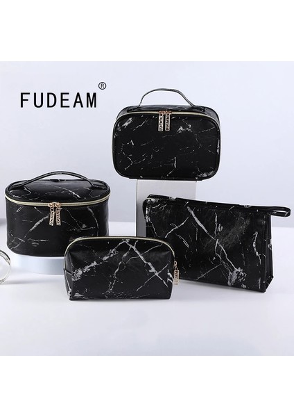 Pembe-4 Tarzı Fudeam Pu Mermer Desen Kadın Kozmetik Çantası Çok Fonksiyonlu Seyahat Tuvalet Depolama Organize Çanta Su Geçirmez Kadın Makyaj Çantası (Yurt Dışından) modelleri