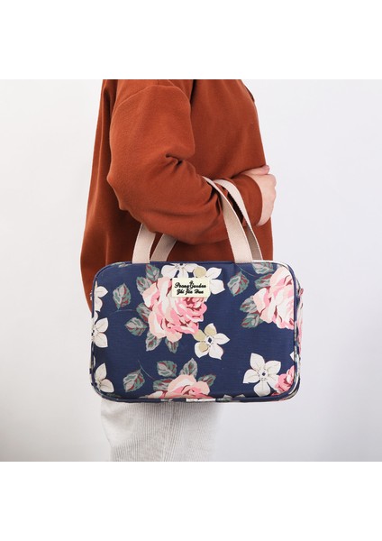 No.7 Tarzı Makyaj Çantası Kadın Yıkama Seyahat Büyük Kapasiteli Taşınabilir Saklama Çantası Kadın Çiçek Baskı Kozmetik Çantaları (Yurt Dışından) indirimleri