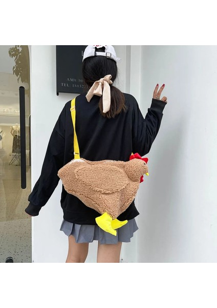 Bej Bir Stil Peluş Crossbody Çanta Sevimli Cartooken Omuz Çantaları Parti Çalışma Seyahat Çantası Sevimli Bayanlar Kız Peluş Çanta Ana Kesesi (Yurt Dışından) indirimleri