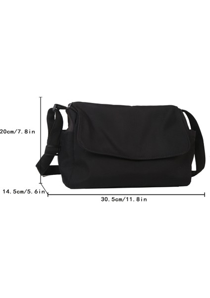 Siyah Stil Crossbody Çanta Oxford Kumaş Üst Saplı Çanta Tote Bayan Küçük Messenger Satchel Debriyaj Eğlence Çanta Çanta Kadınlar Için (Yurt Dışından)
