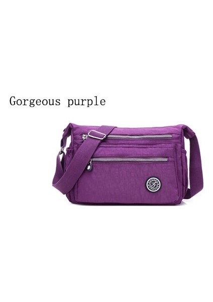 Muhteşem Mor Tarzı Kadın Postacı Çantaları Mini Bayan Naylon Çanta Omuz Çantası Kadın Tote Çanta Bolsas Feminina Crossbody Çanta (Yurt Dışından)