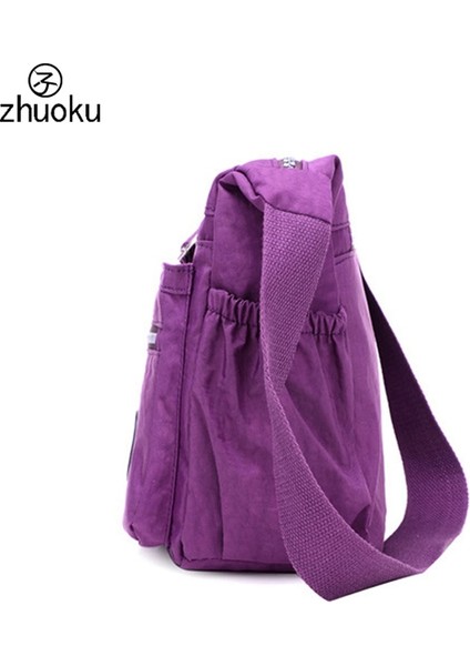 Muhteşem Mor Tarzı Kadın Postacı Çantaları Mini Bayan Naylon Çanta Omuz Çantası Kadın Tote Çanta Bolsas Feminina Crossbody Çanta (Yurt Dışından) fiyatları
