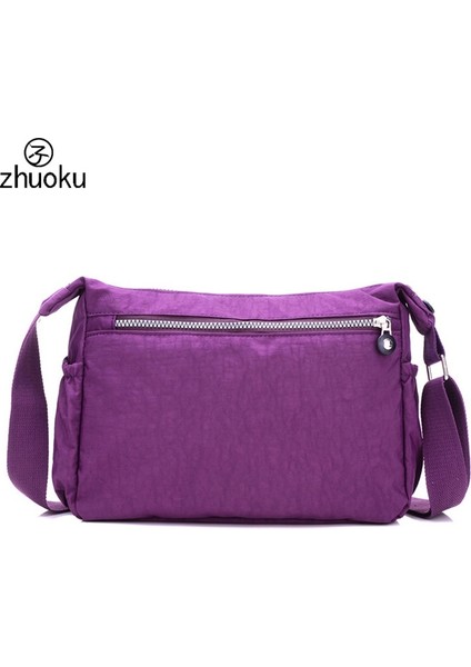 Muhteşem Mor Tarzı Kadın Postacı Çantaları Mini Bayan Naylon Çanta Omuz Çantası Kadın Tote Çanta Bolsas Feminina Crossbody Çanta (Yurt Dışından) modelleri