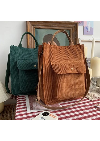 Beyaz Kadife Stili Kadife Omuz Çantası Kadın Vintage Alışveriş Çantaları Fermuar Kız Öğrenci Bookbag Çanta Dış Cep ile Rahat Tote (Yurt Dışından) fiyatları