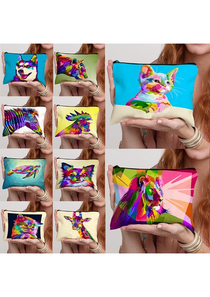 No.23 Stili Sanatsal Hayvan Graffiti Baskı Aslan Zürafa Köpek Kaplan Zebra Deseni Moda ve Üst Düzey Ev Dekorasyonu Kanepe Minder Örtüsü (Yurt Dışından) fiyatları