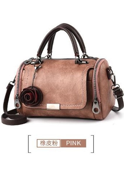 D Pembe Tarzı Pu Deri Çanta Kadınlar Için Kız Moda Püskül Messenger Çanta Topu Bolsa Kadın Omuz Çantaları Bayanlar Parti Crossby Çanta (Yurt Dışından)