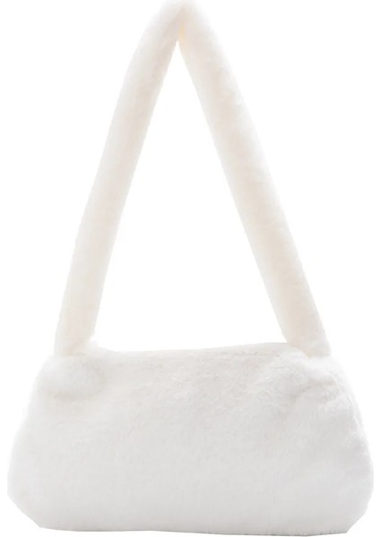 Bir Stil Kabarık Omuz Askılı Çanta Peluş Yumuşak Koltukaltı Omuz Moda Rahat Yumuşak Crossbody Çanta Kadın Tote Çanta Debriyaj Çanta (Yurt Dışından)