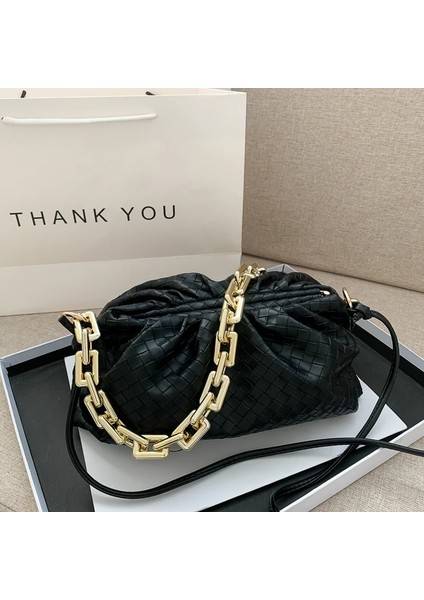 Kırmızı Stil Bulut Koltukaltı Kadın Zincir Çanta Örgü Kesesi Lüks Debriyaj Bayanlar Omuz Sa Tasarımcı Çanta Deri Messenger Çanta Bolso (Yurt Dışından) fiyatları