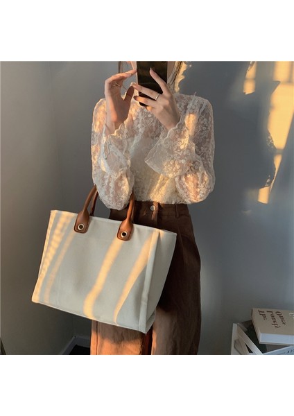 Gök Mavisi Tarzı 37X31X15CM Wome Için Yeni Kanvas Omuz Çantaları Büyük Kapasiteli Bayanlar Çanta Kadın 2 Boyutlu Çantalar ve Çanta Büyük Alışveriş Çantası Ana Kesesi (Yurt Dışından) fırsatları