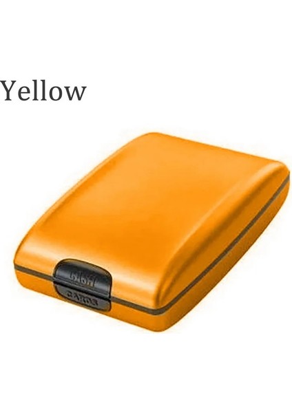 Sarı Stil Rfıd Engelleme Alüminyum Bozuk Para Cüzdanı Cüzdan Kredi Kartı Sahibi Güvenlik Metal Cüzdan Kılıf Iş Bankası Kartı Koruyucu Erkekler Kadınlar (Yurt Dışından)