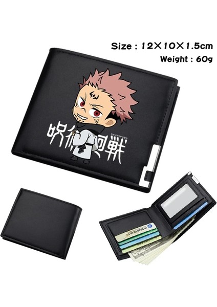 Kensen Shop XQSZ210528 05 Stili Ücretsiz G Japon Anime Karikatür Cüzdan Jujutsu Kaisen Cüzdan Kart Sahibinin ile Kısa Çanta (Yurt Dışından)