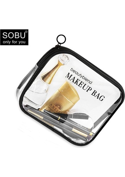 C-Turuncu Tarzı Su Geçirmez Şeffaf Pvc Banyo Kozmetik Çantası Kadın Makyaj Çantası Seyahat Fermuar Makyaj Güzellik Yıkama Organizatör Tuvalet Depolama Kiti (Yurt Dışından) fırsatları