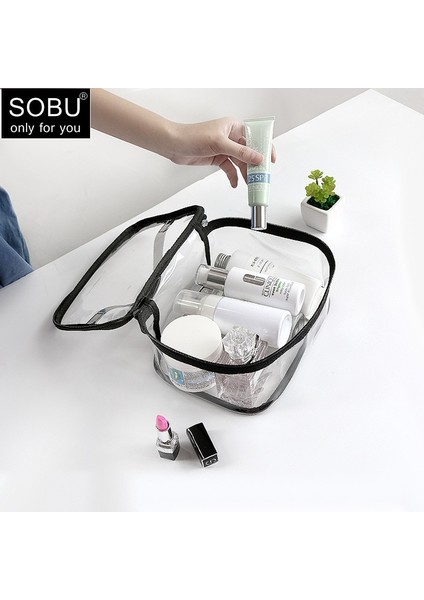 C-Turuncu Tarzı Su Geçirmez Şeffaf Pvc Banyo Kozmetik Çantası Kadın Makyaj Çantası Seyahat Fermuar Makyaj Güzellik Yıkama Organizatör Tuvalet Depolama Kiti (Yurt Dışından) indirimleri