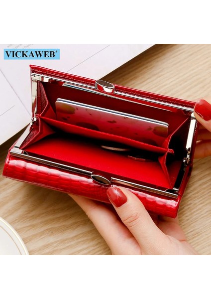 AE308-KIRMIZI Stil Ücretsiz Hediye Küçük Sevimli Cüzdan Kadınlar Için Moda Mini Çanta Kadın Rugan Bayan Tasarımcı Kısa Kırmızı Kadın Kart Sahibinin (Yurt Dışından) fırsatları