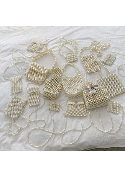 A8 Stili Mini Inci Çanta El Yapımı Vintage Eva Boncuklu Moda Ziyafet Parti Omuz Çantası Kadın Düğün Çantaları Lüks Kadın Bozuk Para Cüzdanı (Yurt Dışından)