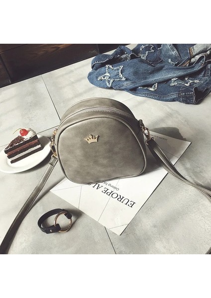 Pembe Tarzı Kadın Çantası Yeni Omuz Çantası Moda Çanta Telefon Çanta Imperial Crown Pu Deri Kadın Küçük Kabuk Crossbody Çanta (Yurt Dışından) fiyatları