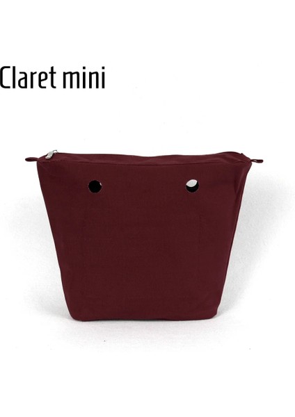 Claret Mini Style Tanqu New Waterproof Inner Bag Organizer Insert Zipper Pocket For Classic Mini Obag Canvas Material For O Bag (Yurt Dışından)