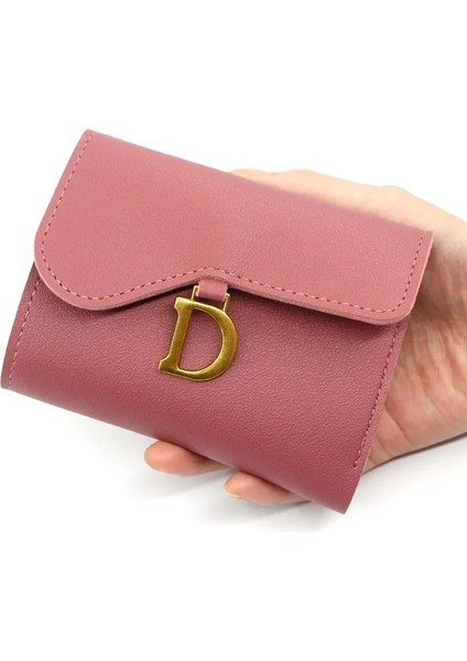 Siyah D Stili Cüzdan Kadın Deri Kredi Kartı Sahibi Bozuk Para Cüzdanı Kart Çanta D Harfi Yeni Moda Yumuşak Pu Lüks Debriyaj Kat Bayan Çanta (Yurt Dışından) modelleri