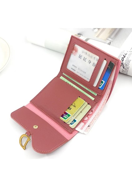 Siyah D Stili Cüzdan Kadın Deri Kredi Kartı Sahibi Bozuk Para Cüzdanı Kart Çanta D Harfi Yeni Moda Yumuşak Pu Lüks Debriyaj Kat Bayan Çanta (Yurt Dışından) fırsatları