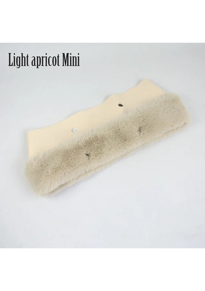 Apricot Mini Style Huntfun New 8 Colors Faux Rex Rabbit Fur Plush Furry Trim For O Bag Thermal Plush Decoration Fit Classic Big Mini Obag In Winter (Yurt Dışından)