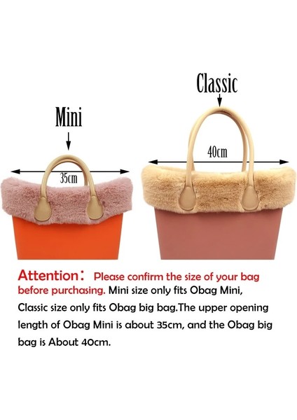 Apricot Mini Style Huntfun New 8 Colors Faux Rex Rabbit Fur Plush Furry Trim For O Bag Thermal Plush Decoration Fit Classic Big Mini Obag In Winter (Yurt Dışından)