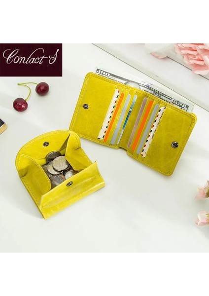 Kırmızı Kutu Stili Iletişim Hakiki Deri Moda Küçük Cüzdan Kadın Kadın Bozuk Para Cüzdanı Kısa Rfid Kartlık Bayan Cüzdan Portfel Damski (Yurt Dışından) fiyatları