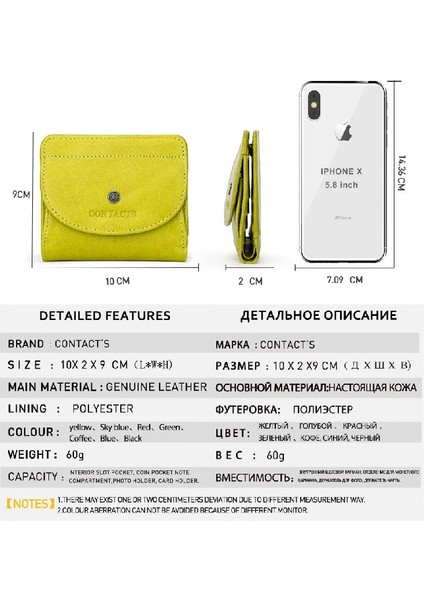 Kırmızı Kutu Stili Iletişim Hakiki Deri Moda Küçük Cüzdan Kadın Kadın Bozuk Para Cüzdanı Kısa Rfid Kartlık Bayan Cüzdan Portfel Damski (Yurt Dışından) fırsatları