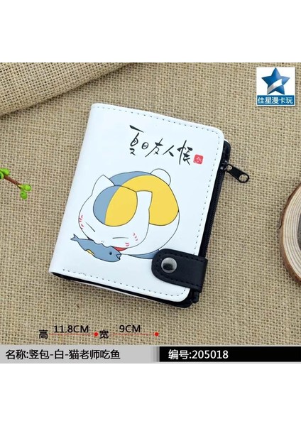 Natsume Yuujinchou Stili Anime One Punch Man Pu Beyaz Sıfır Cüzdan Iç Fermuarlı Cebi Madeni Para Cüzdanı (Yurt Dışından)
